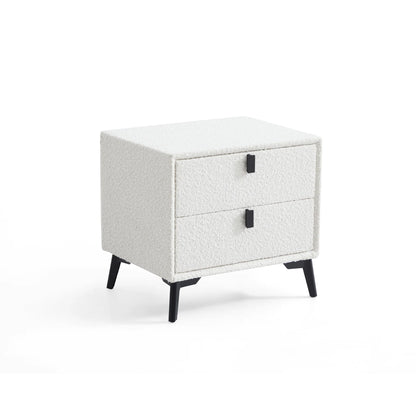 Cushy Boucle Fabric Nightstand