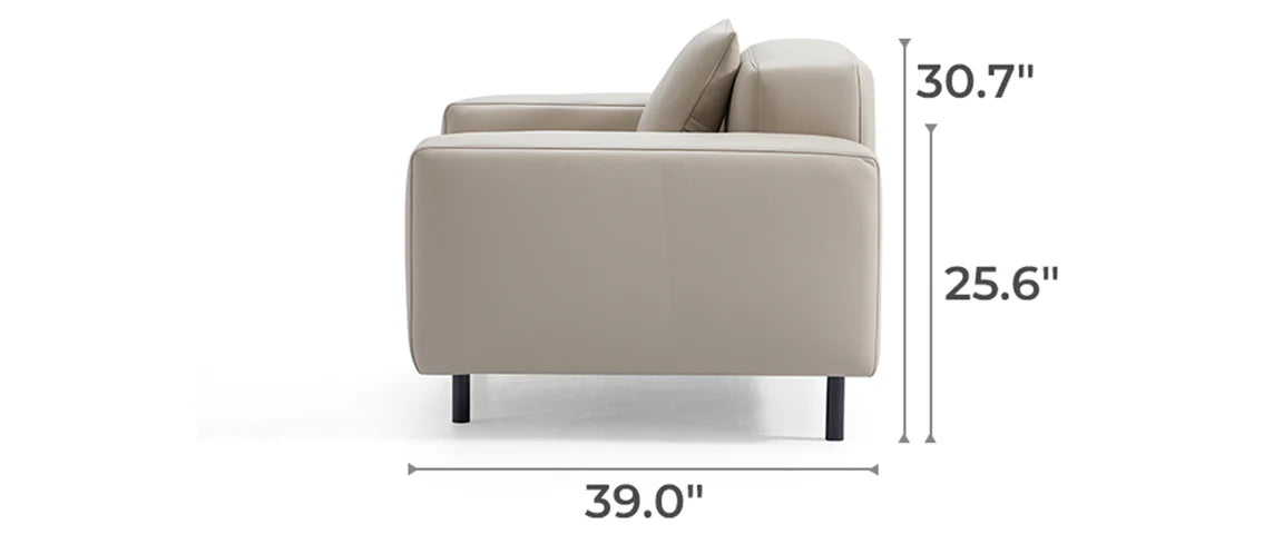 Noble Beige Leather Sofa