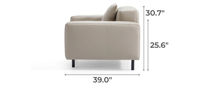 Noble Beige Leather Sofa