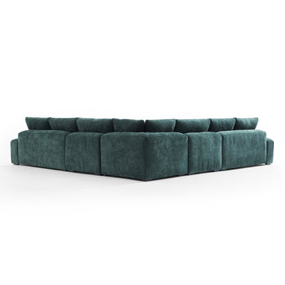 The Empress Green Corner Sectional-Green-144.9"