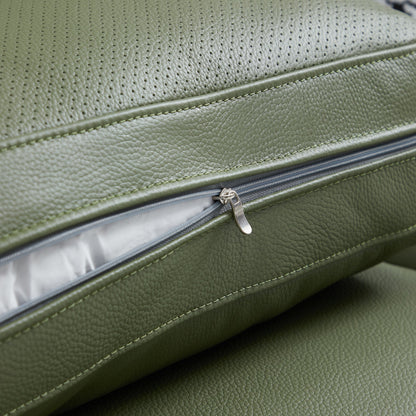 Olivia Top Grain Genuine Leather Sofa-Green