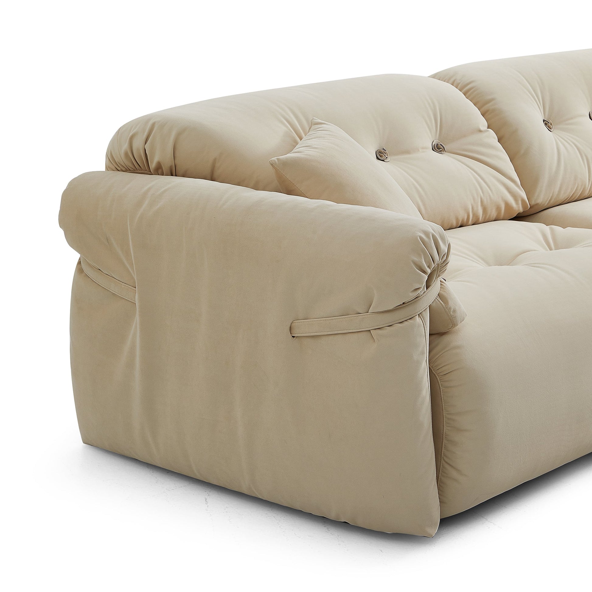Butter Tufted Sofa-Khaki