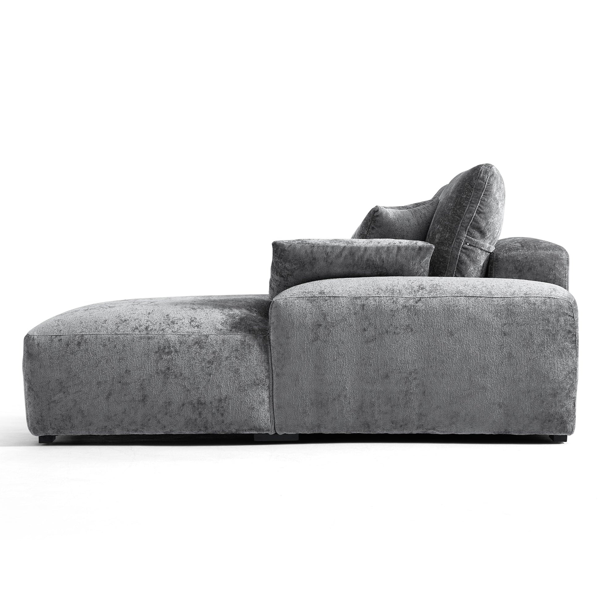 The Empress Gray U Shaped Sectional Sofa-Gray