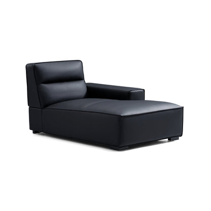 Domus High Back Modular Leather Sectional-Black