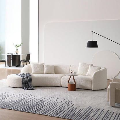 Wabi Sabi White Crescent Bay Sofa-White