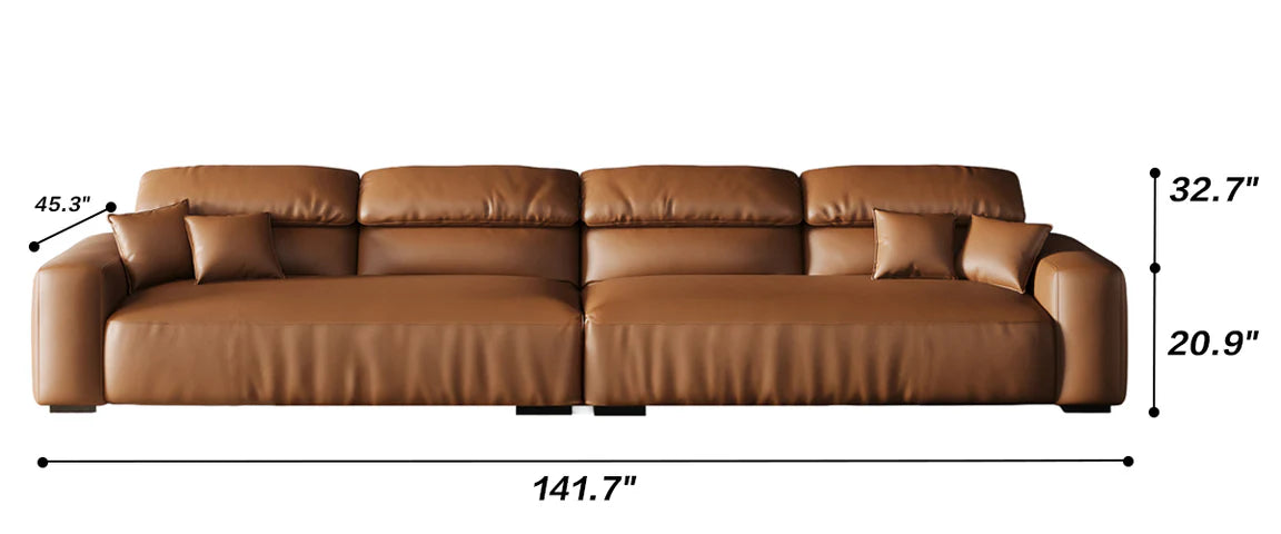Chestnut Brown Leather Sofa