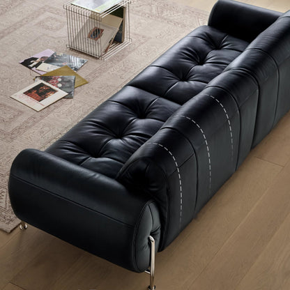 Banning Vintage Leather Sofa-Black