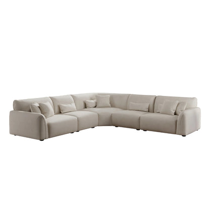 Milano Moda Minimalist Brown Corner Sofa