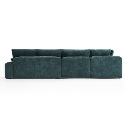The Empress Green Corner Sectional-Green-144.9"