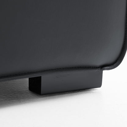 Domus Modular Beige Leather Armchair-Black