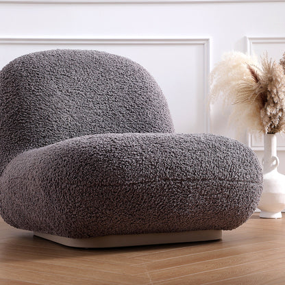 Puff Gray Accent Chair-Gray