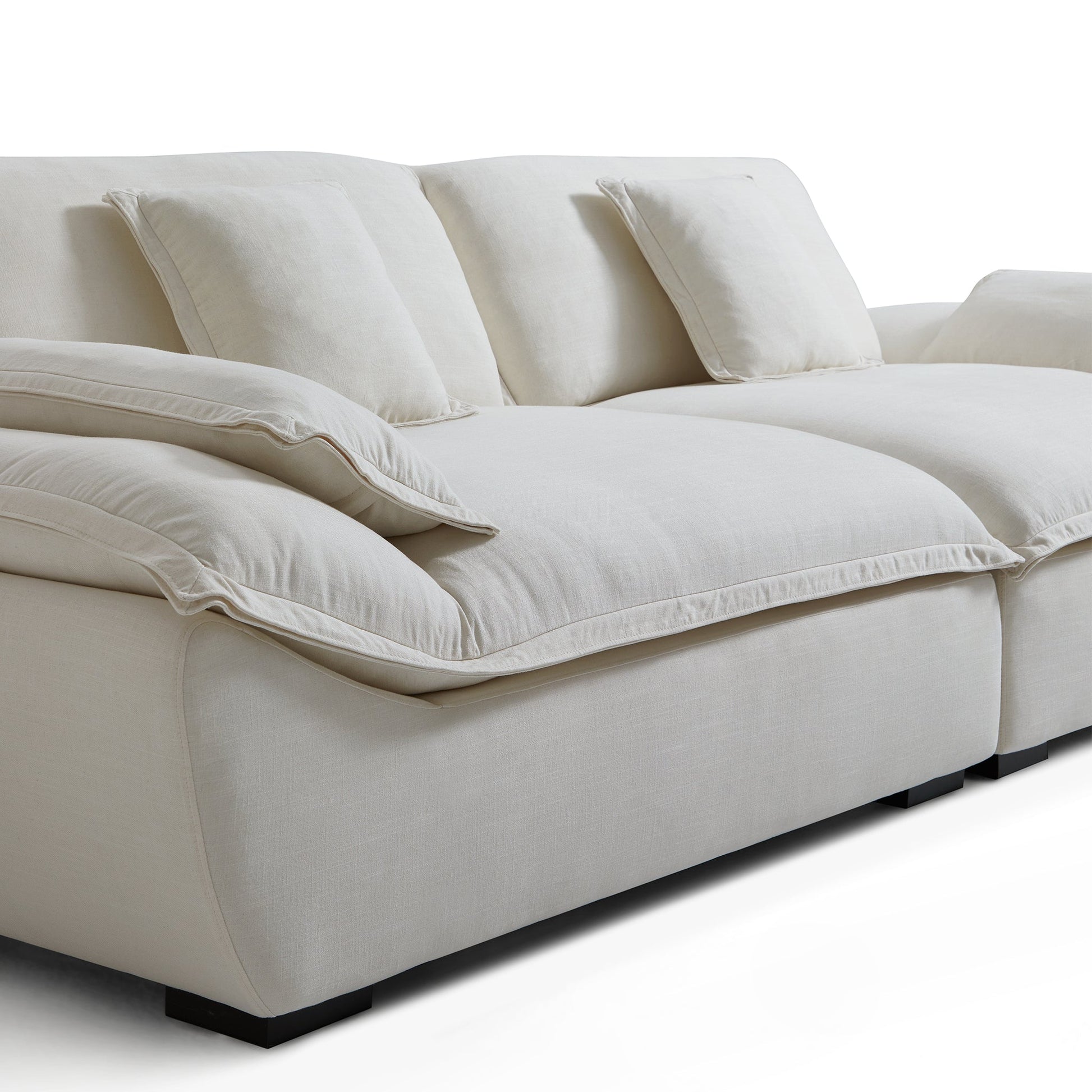 Casper Sailboat Fabric Sofa-Beige