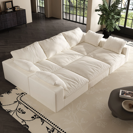 Lunna Modular Sofa Bedwhite / 120 inch bed