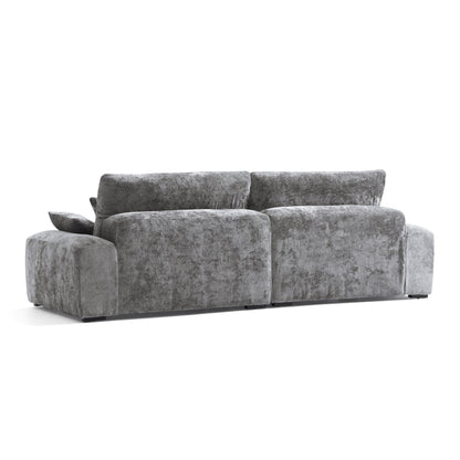 The Empress Gray Sofa-Gray-106.3"