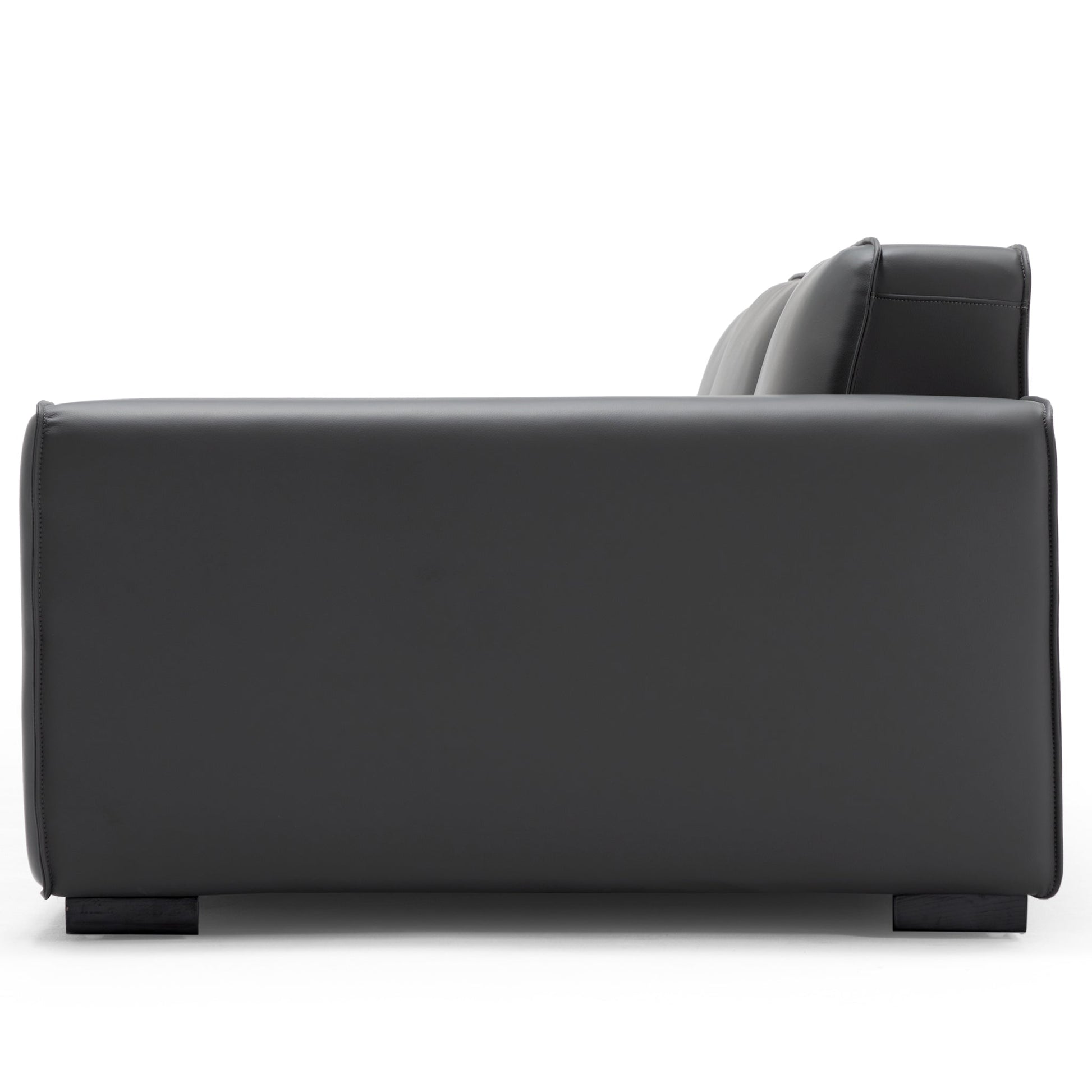 Domus Modular Dark Gray Leather Sofa-Dark Gray