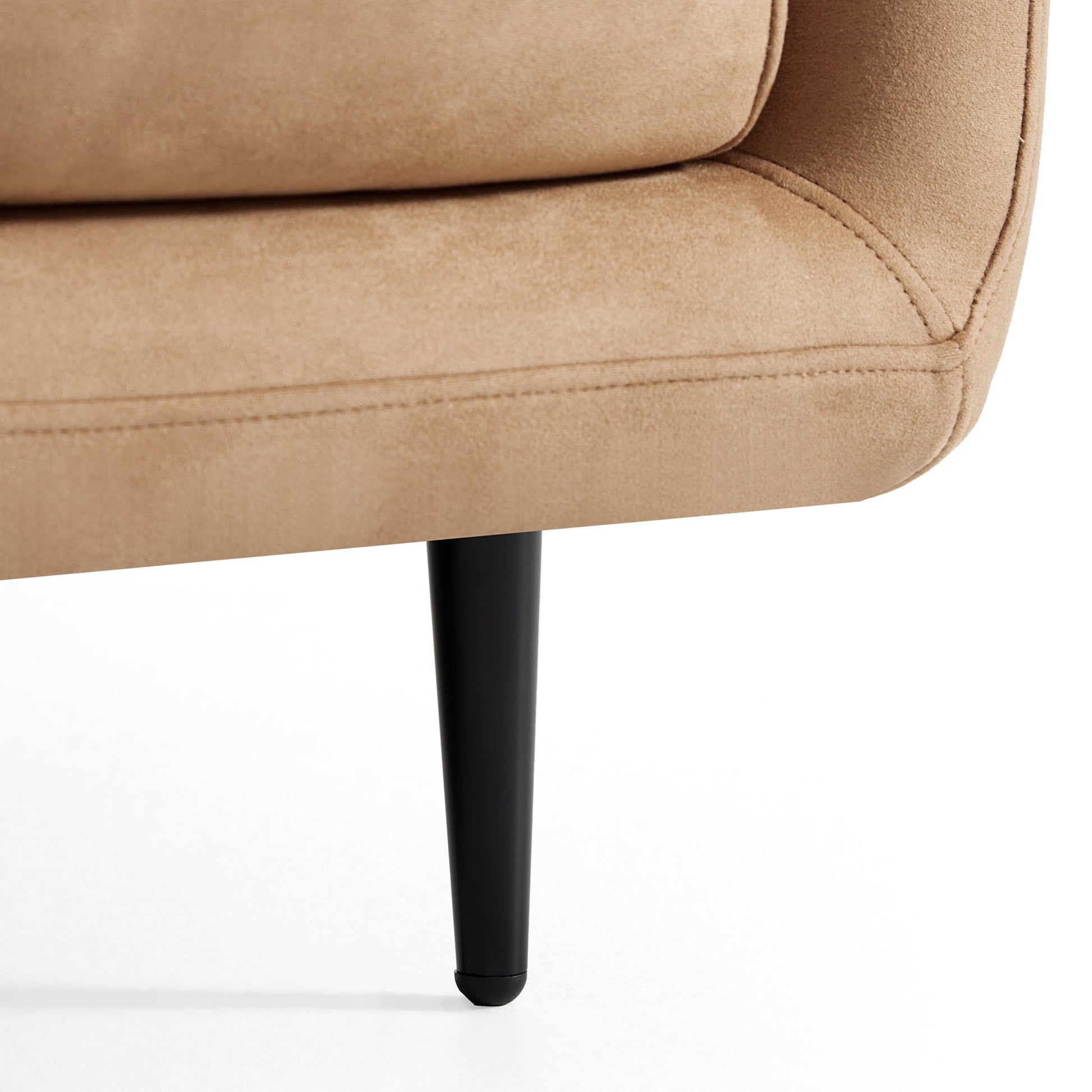 Vanilla Gray Fabric Sofa-Camel