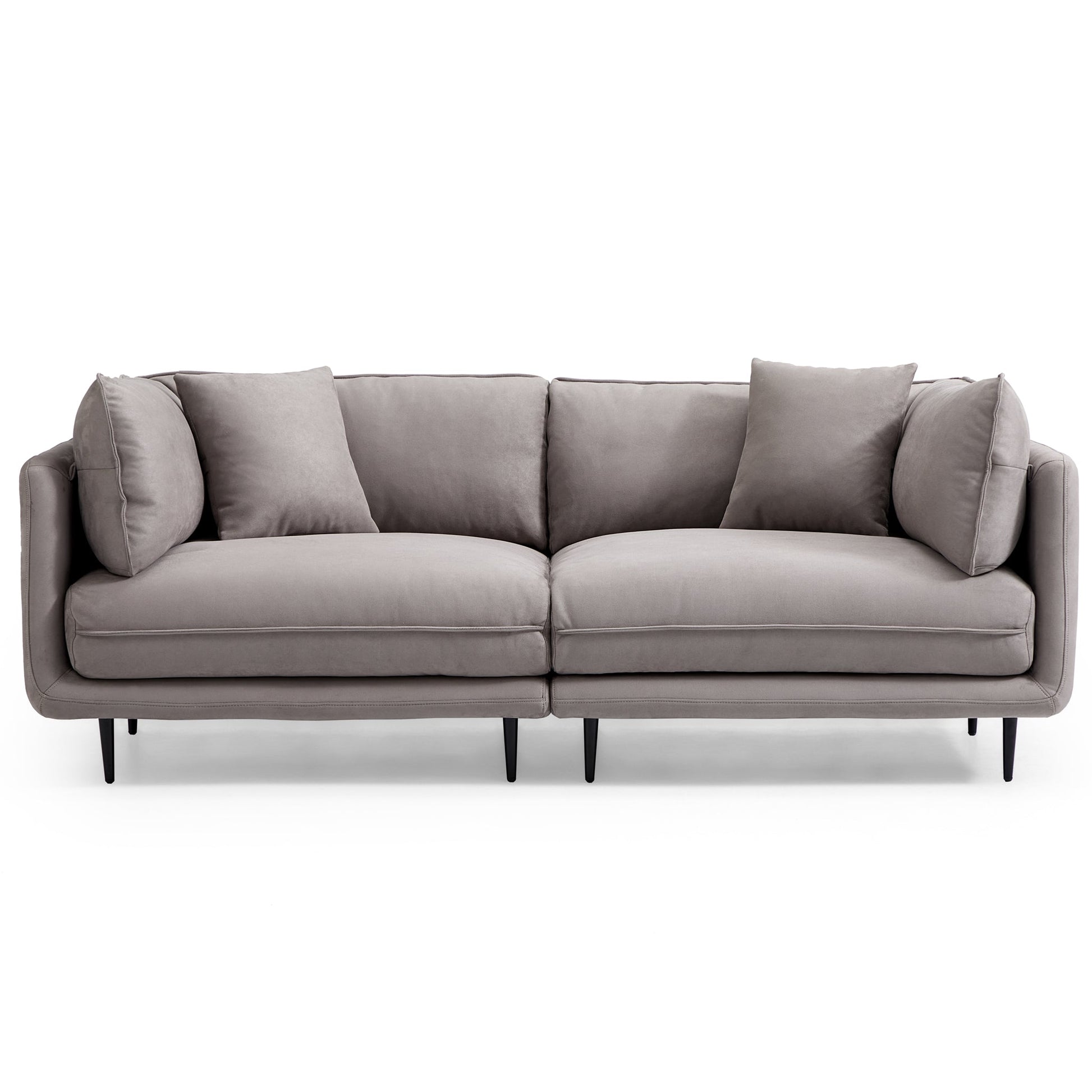 Vanilla Camel Fabric Sofa-Gray