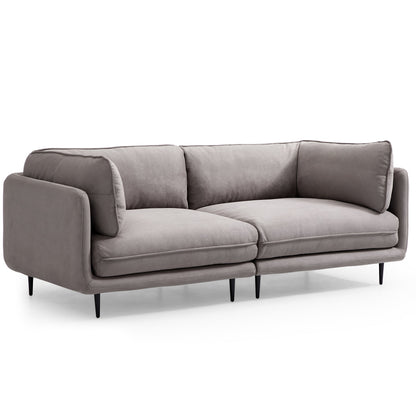 Vanilla Camel Fabric Sofa-Gray