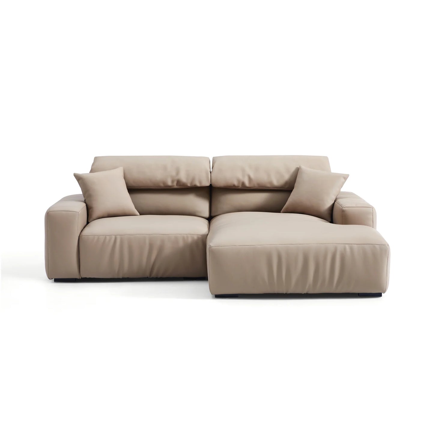 Chestnut Brown Leather Sectional