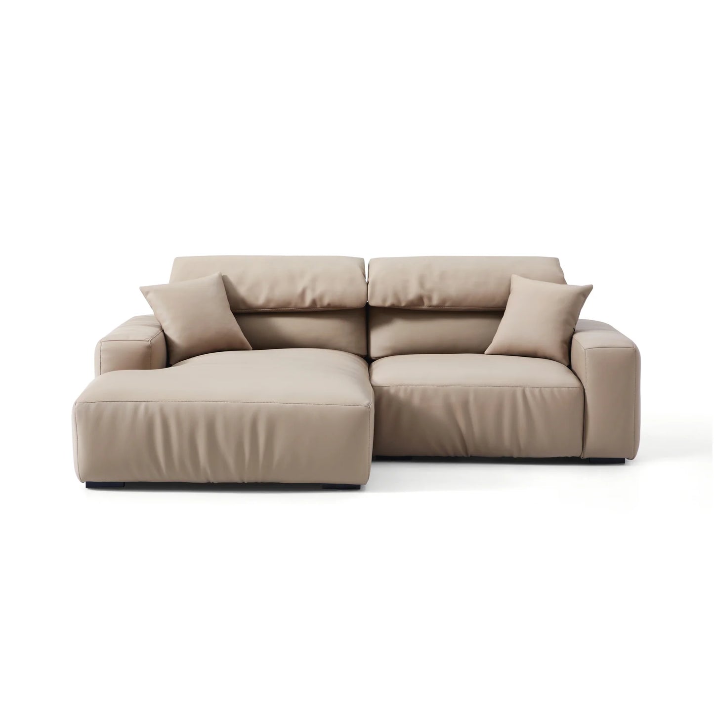 Chestnut Brown Leather Sectional