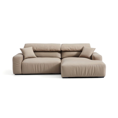 Chestnut Brown Leather Sectional