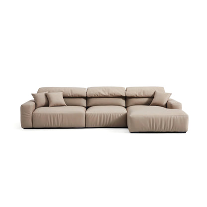 Chestnut Brown Leather Sectional