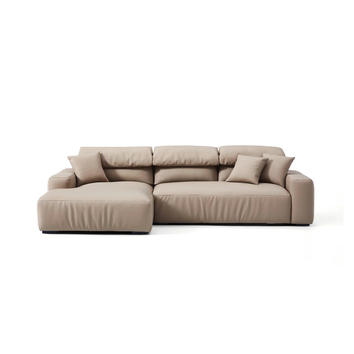 Chestnut Brown Leather Sectional