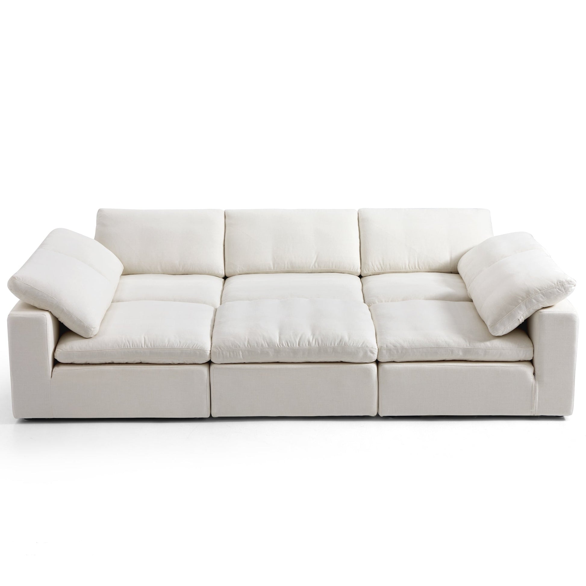 Tender Wabi Sabi Beige Sofa Bed-Beige-128.0"