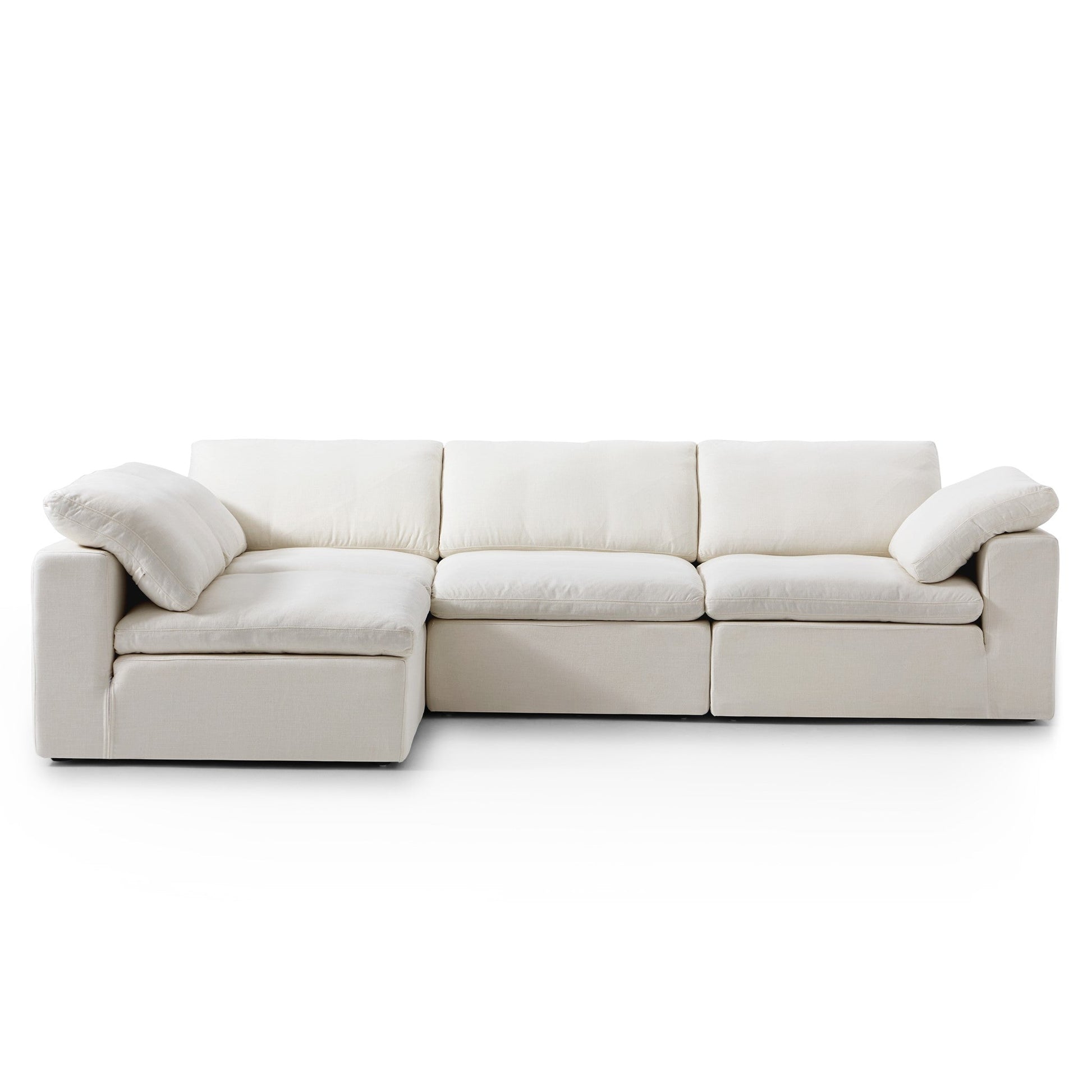 Tender Wabi Sabi Beige Sectional-Beige-128.0"
