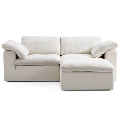 Tender Wabi Sabi Sand Sofa and Ottoman-Beige-90.6"