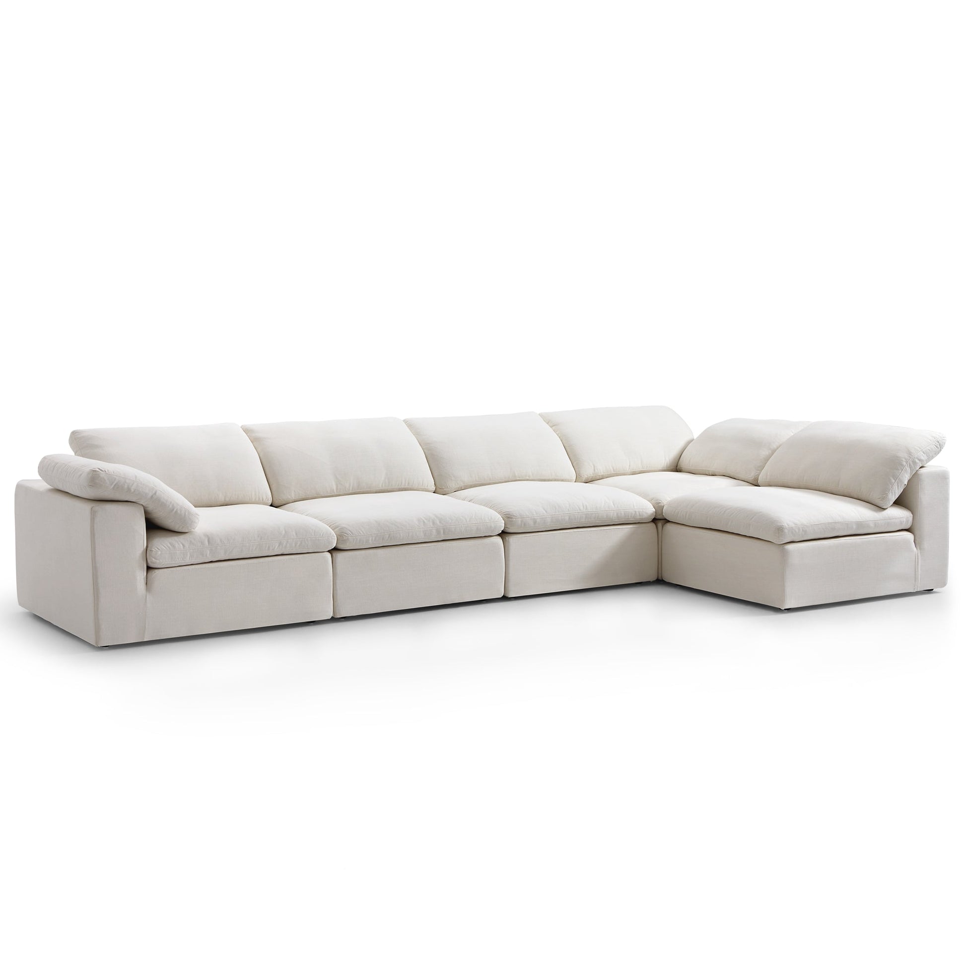 Tender Wabi Sabi Beige Sectional-Beige-165.4"