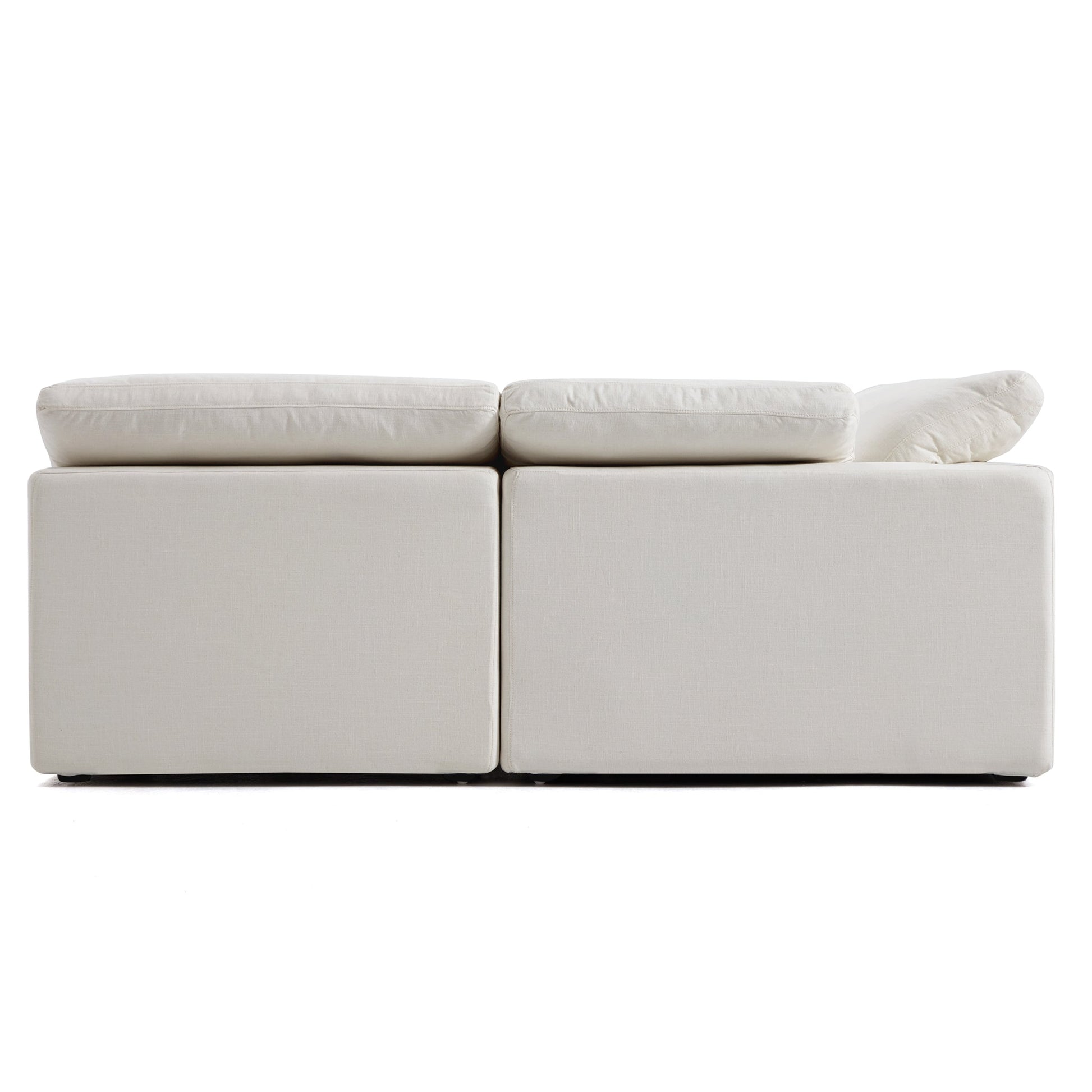 Tender Wabi Sabi U Shaped Beige Sectional with Open End-Beige