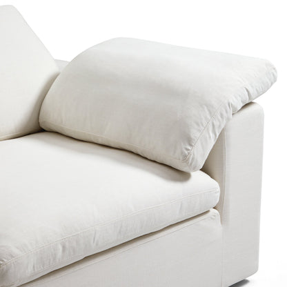 Tender Wabi Sabi Sand Sofa and Ottoman-Beige