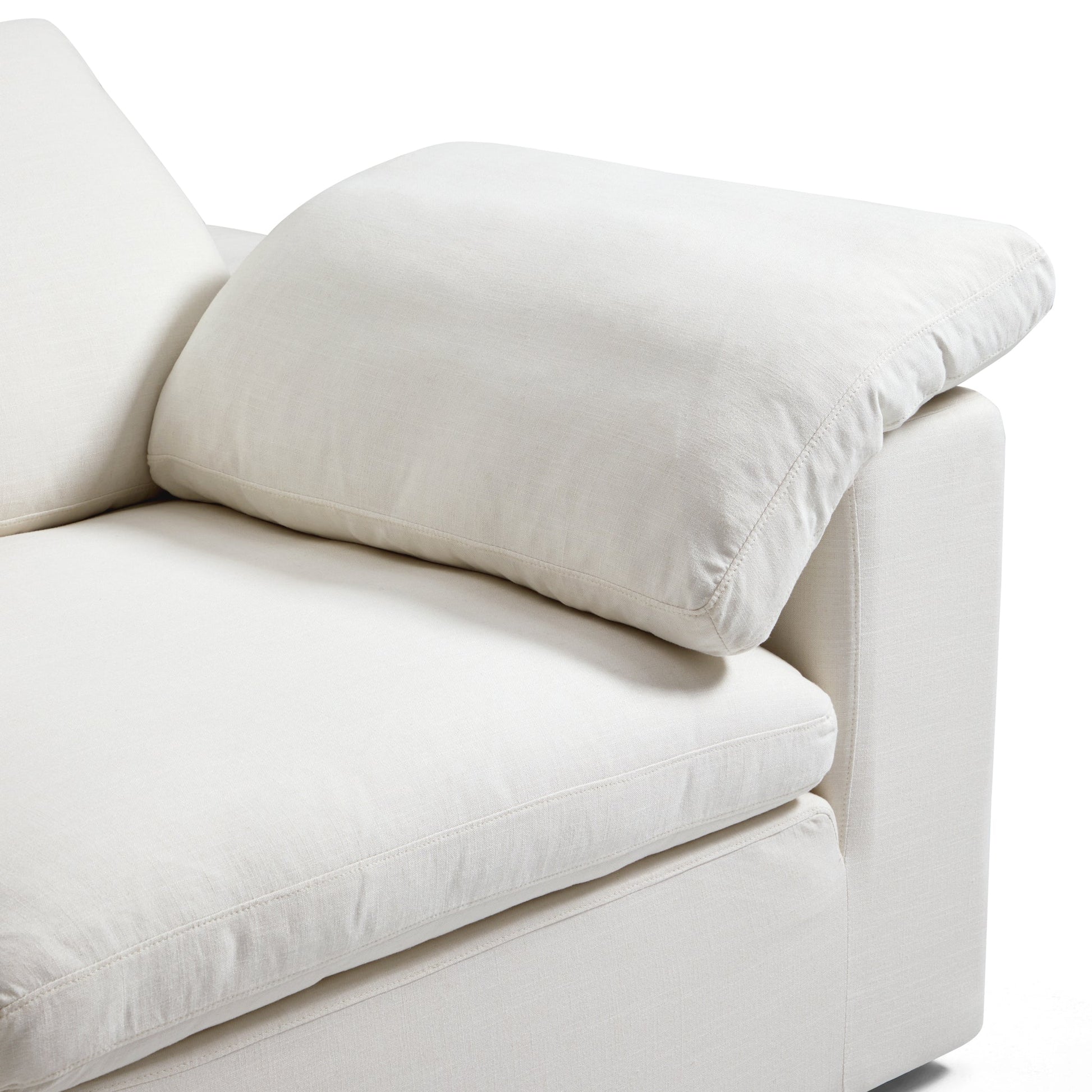 Tender Wabi Sabi White Sofa and Regular Ottoman-Beige