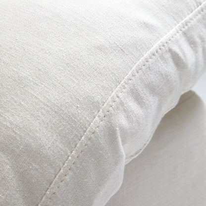 Tender Wabi Sabi White Sofa and Regular Ottoman-Beige