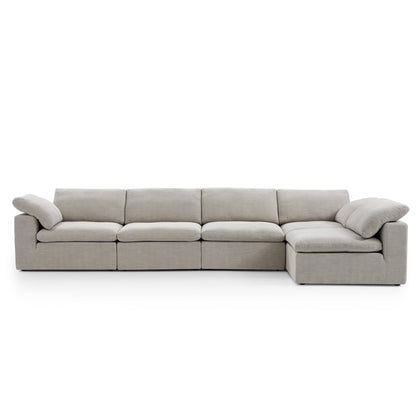 Tender Wabi Sabi Light Gray L Shaped Sectional-Sand-165.4"