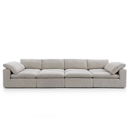 Tender Wabi Sabi Light Gray Sofa Bed-Sand-165.4"