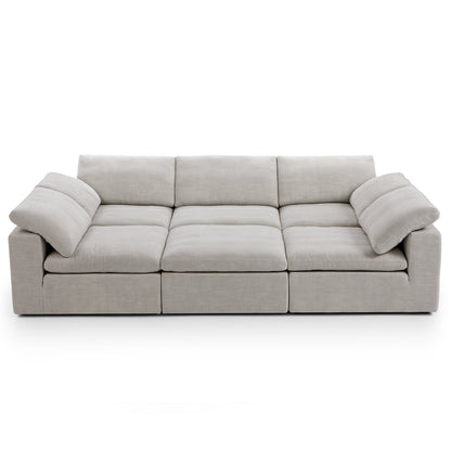 Tender Wabi Sabi Beige Sofa Bed-Sand-128.0"