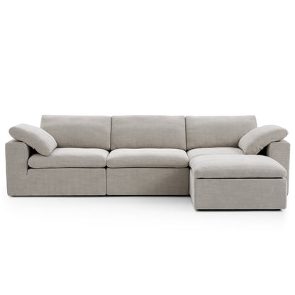 Tender Wabi Sabi Sand Sofa and Ottoman-Sand-128.0"