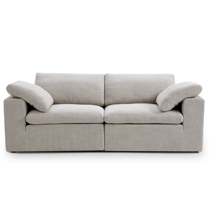 Tender Wabi Sabi Light Gray Sofa-Sand-90.6"