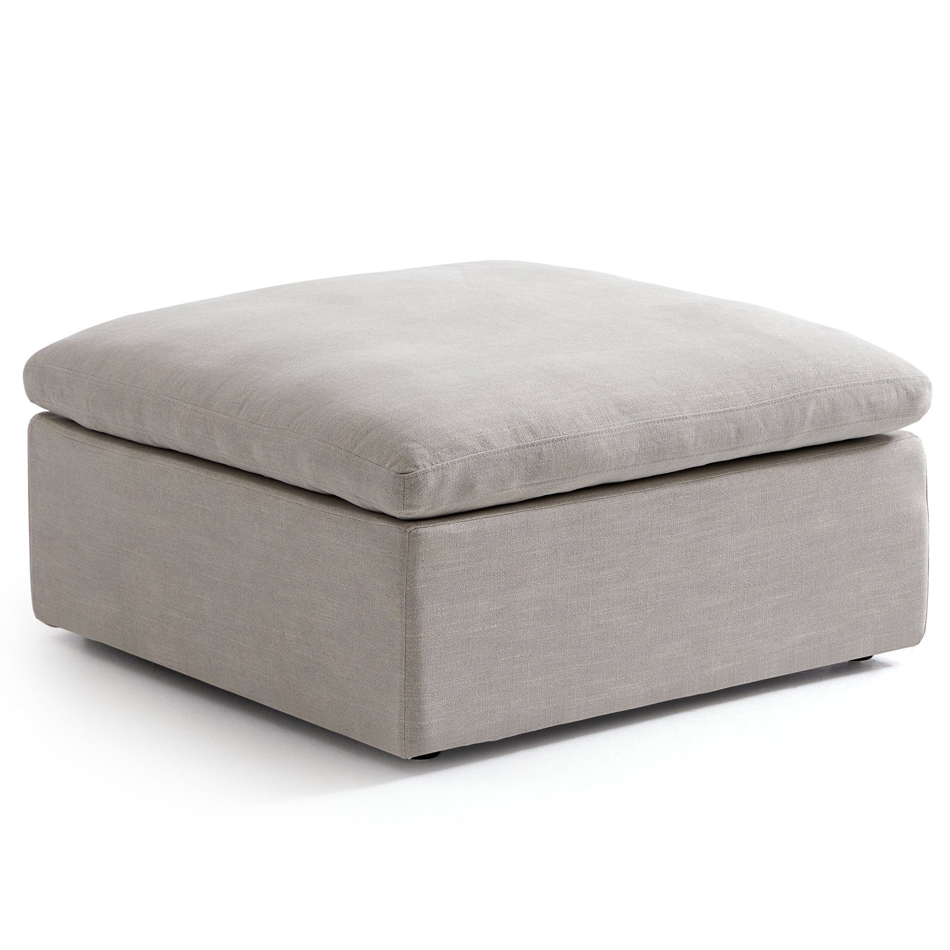 Tender Wabi Sabi Sand L Shaped Sectional and Ottoman-Sand