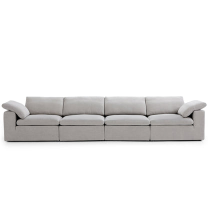 Tender Wabi Sabi Beige Sofa-Gray-165.4"