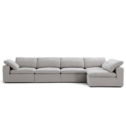 Tender Wabi Sabi Beige L Shaped Sectional-Gray-165.4"