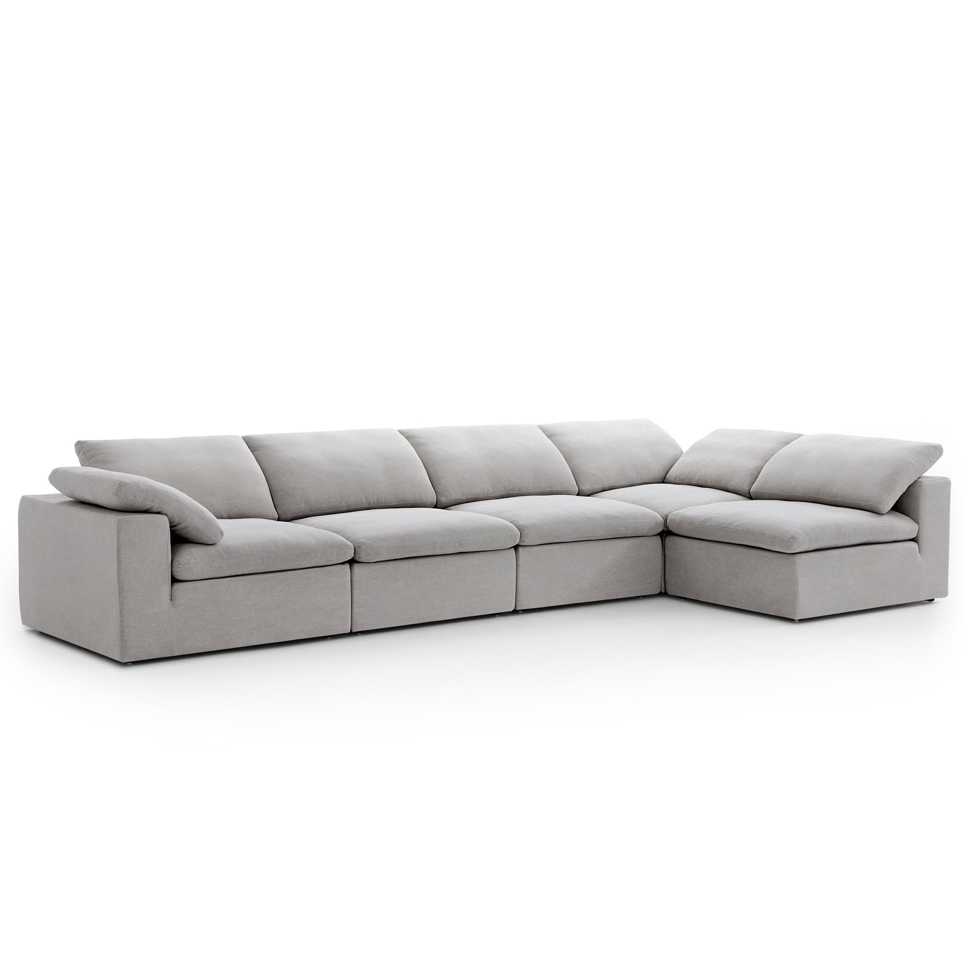 Tender Wabi Sabi Beige L Shaped Sectional-Gray-165.4"