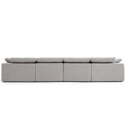 Tender Wabi Sabi Beige Sofa-Gray-165.4"