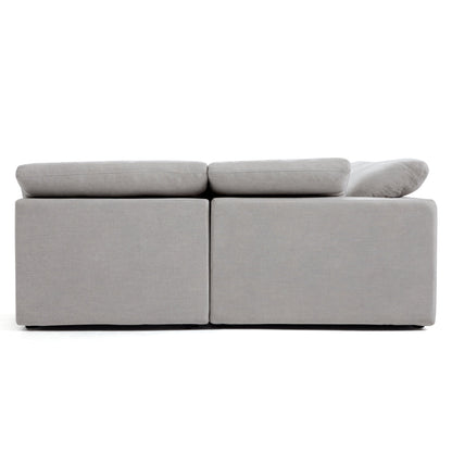 Tender Wabi Sabi Light Gray L Shaped Sectional-Gray