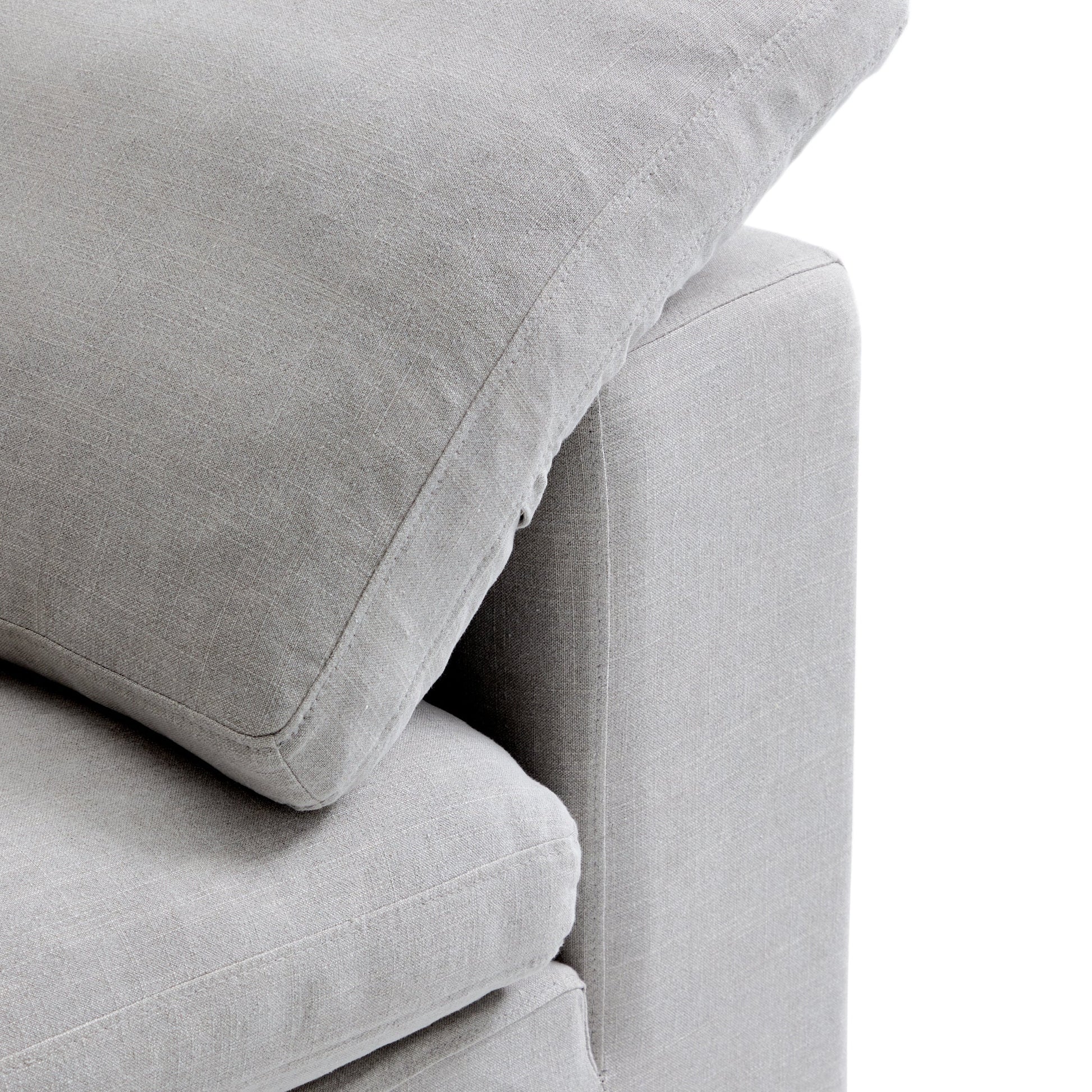 Tender Wabi Sabi Sand U Shaped Sectional with Open Ends-Gray
