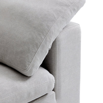 Tender Wabi Sabi Sand U Shaped Sectional with Open Ends-Gray