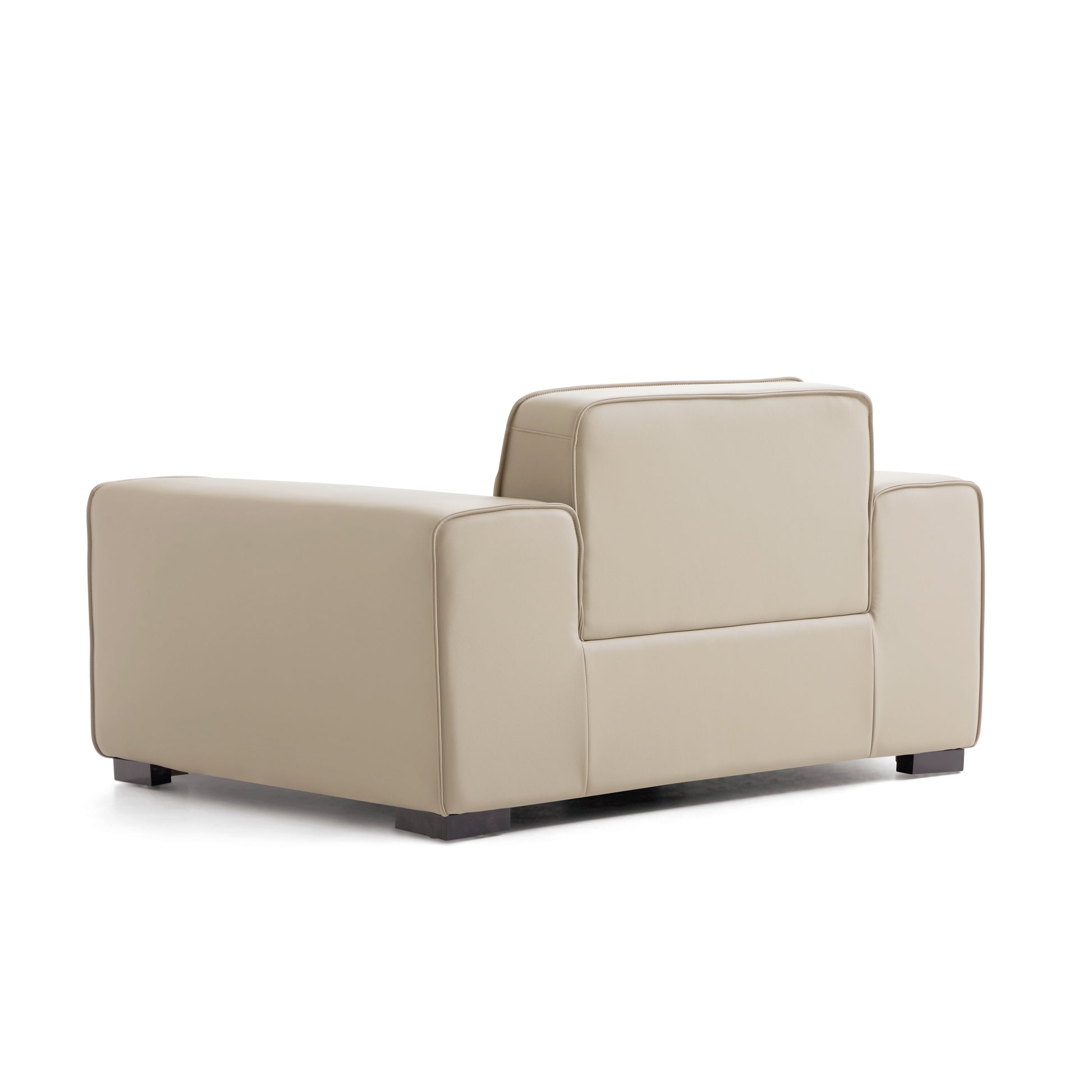 Domus Modular Beige Leather Armchair-Beige