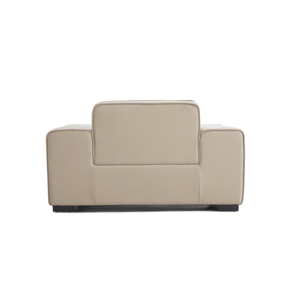 Domus Modular Beige Leather Armchair-Beige